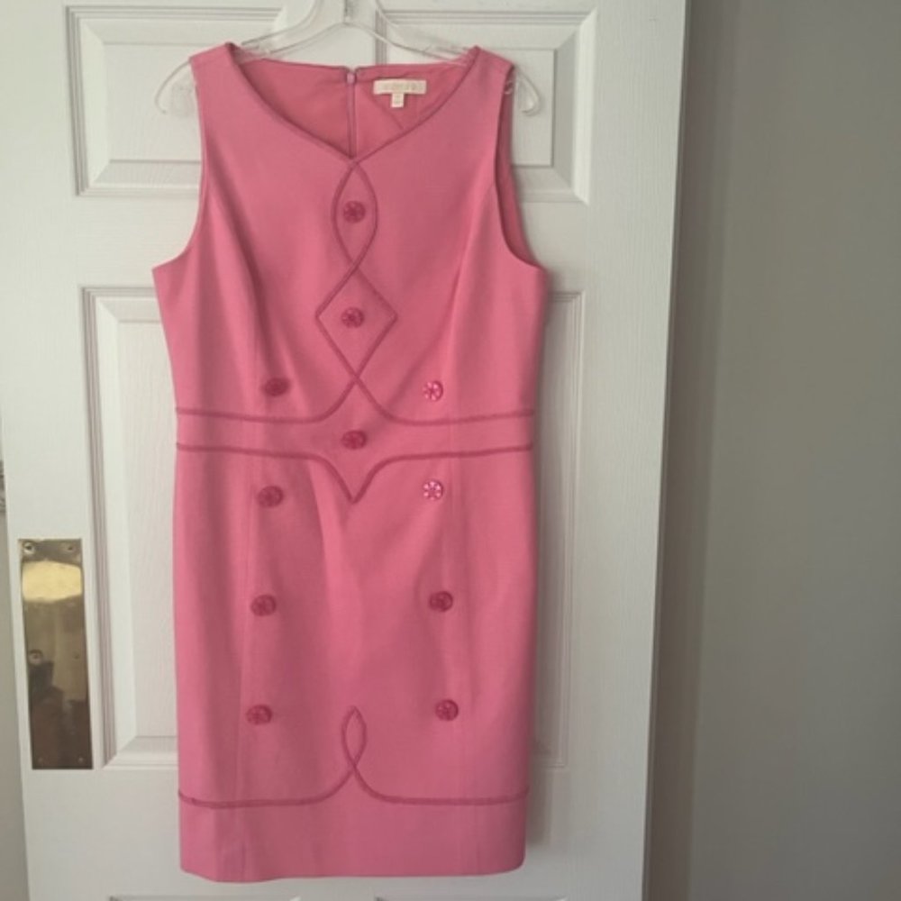 ETCETERA SLEEVELESS SHEATH PINK DRESS